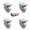 Service Caster 4 Inch Semi Steel Swivel Bolt Hole Caster Set with Total Lock Brake SCC SCC-BHTTL20S414-SSS-4 - alternate 5
